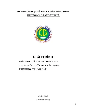 Giáo trình vẽ trong autocad nghề sửa chữa máy tàu thuỷ trung cấp