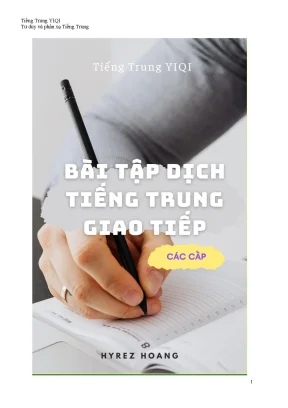 Bài tập dịch tiếng trung giao tiếp sơ trung cao cấp