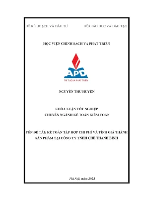 Tập hợp chi phí và tính giá thành sản phẩm của công ty tnhh chè thanh bình