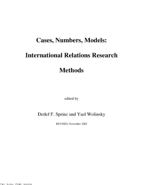 Cases numbers models international relations research methods