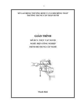 Giáo trình thực tập nguội nghề điện công nghiệp trình độ trung cấp