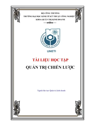 Tài liệu ôn tập quản trị chiến lược