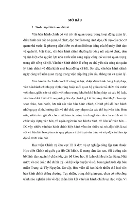 Luận văn ths nnh đặc điểm liên kết văn bản hành chính thông qua việc khảo sát các văn bản hành chính lưu hành tại học viện chính trị khu vực iii