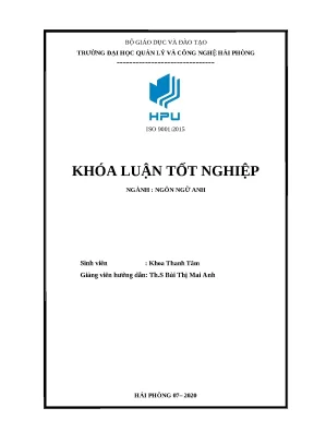 Luận văn application of active learning strategies to english classes in primary school