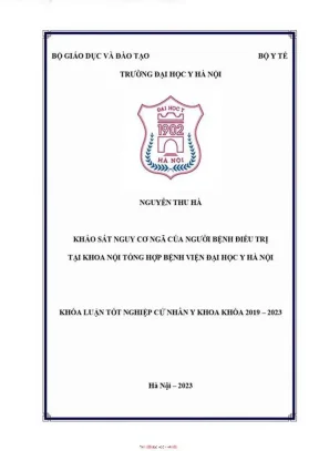Khảo sát nguy cơ của người bệnh điều trị tại khoa nội tổng hợp bệnh viện đại học y hà nội