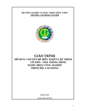 Giáo trình chuyên đề điều khiển lập trình cỡ nhỏnhà thông minh nghề điện công nghiệp cao đẳng