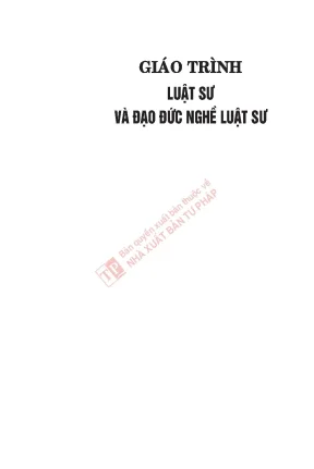 Giáo trình luật sư và đạo đức nghề luật sư
