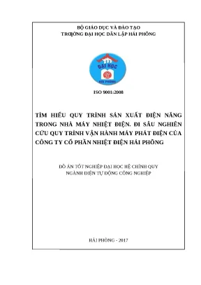 Luận văn hpu tìm hiểu quy trình sản xuất điện năng trong nhà máy nhiệt điện đi sâu nghiên cứu quy trình vận hành máy phát điện công ty cổ phần nhiệt điện hải phòng