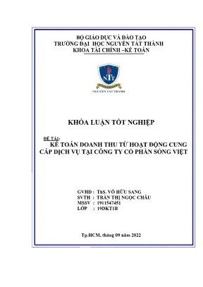 Kế toán doanh thu từ hoạt động cung cấp dịch vụ tại công ty cổ phẩn sóng việt