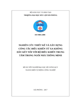 Luận văn hpu nghiên cứu thiết kế và xây dựng công tắc điều khiển từ xa không dây kết nối với bộ điều khiển trung tâm trong ngôi nhà thông minh