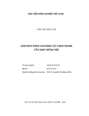 Luận văn thạc sĩ giải pháp nâng cao năng lực cạnh tranh của vnpt hưng yên