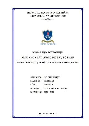 Nâng cao chất lượng dịch vụ bộ phận buồng phòng tại khách sạn sheraton saigon