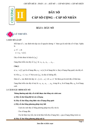 Chuyen de day so cap so cong va cap so nhan toan 11 ctst