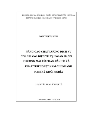 Nâng cao chất lượng dịch vụ ngân hàng điện tử tại ngân hàng đầu tư và phát triển việt nam cn nam kỳ khởi nghĩa