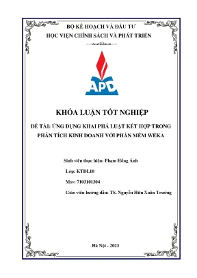 Ứng dụng khai phá luật kết hợp trong phân tích kinh doanh với phần mềm weka