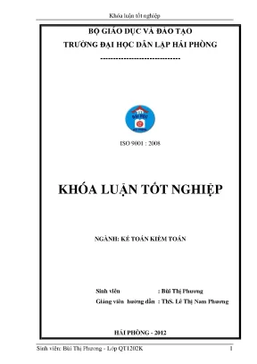 Hoàn thiện công tác kế toán doanh thu chi phí và xác định kết quả kinh doanh tại chi nhánh số 1 công ty cổ phần thép và vật tư hải phòng nhà máy cáp thép fct và dây hàn điện