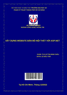 Luận văn xây dựng website bán đồ nội thất với asp net