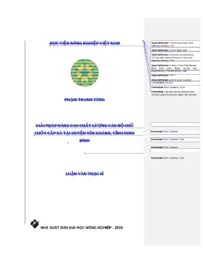 Luận văn thạc sĩ giải pháp nâng cao chất lượng cán bộ chủ chốt cấp xã tại huyện yên khánh tỉnh ninh bình