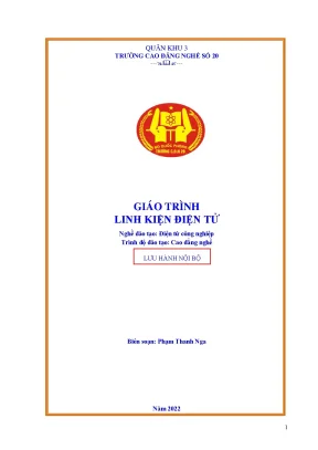 Giáo trình linh kiện điện tử nghề điện tử công nghiệp cđ
