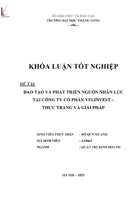 Đào tạo và phát triển nguồn nhân lực tại công ty cổ phần vflinvest thực trạng và giải pháp