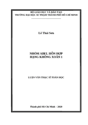 Luận văn thạc sĩ nhóm abel hổn hợp hạng không xoắn 1