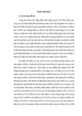 Luận văn ths luật học định tội danh các tội xâm phạm sở hữu có tính chất chiếm đoạt theo bộ luật hình sự năm 1999