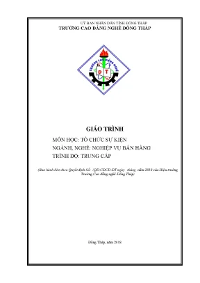 Giáo trình tổ chức sự kiện ngành nghiệp vụ bán hàng trung cấp