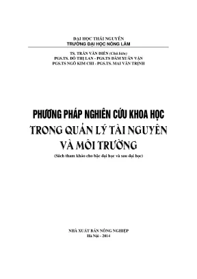 Phương pháp nghiên cứu khoa học trong quản lý tài nguyên và môi trường