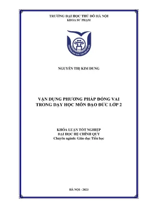 Vận dụng phương pháp đóng vai trong dạy học môn đạo đức lớp 2