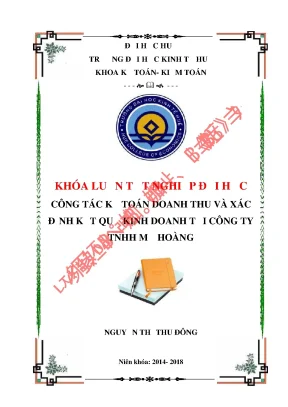 Thực trạng công tác kế toán doanh thu và xác định kết quả kinh doanh tại công ty tnhh mỹ hoàng