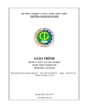 Giáo trình thực tập nghề nghiệp nghề công nghiệp ô tô cao đẳng