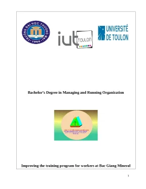Luận văn tmu improving the training program for workers at bac giang mineral joint stock company