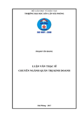 Luận văn hpu phát triển đội ngũ giáo viên dạy nghề tại trường cao đẳng nghề du lịch và dịch vụ hải phòng