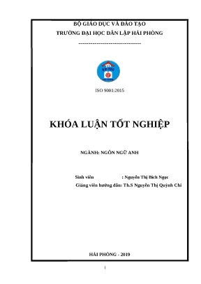 Luận văn a study on techniques to learn and improve english lexical resource for the third year english majors at hai phong private universiry