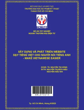 Xây dựng phát triển website dạy tiếng việt cho người nói tiếng anh make vietnamese easier