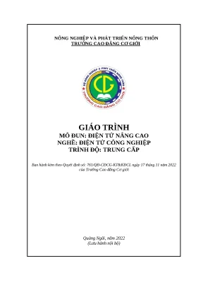 Giáo trình điện tử nâng cao nghề điện tử công nghiệp trung cấp
