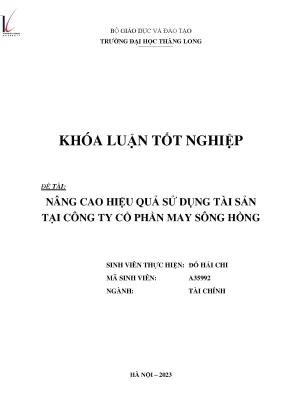 Nâng cao hiệu quả sử dụng tài sản tại công ty cổ phần may sông hồng