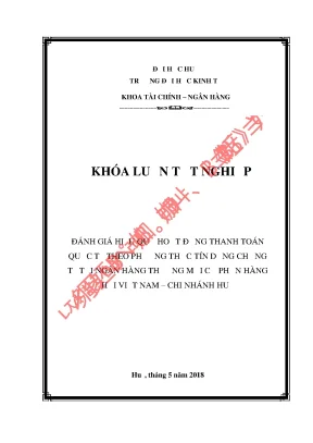 Đánh giá hiệu quả hoạt động thanh toán quốc tế theo phương thức tín dụng chứng từ tại ngân hàng thương mại cổ phần hàng hải việt nam chi nhánh huế