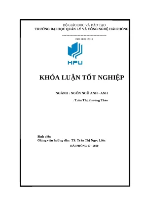 Luận văn a study on techniques to learn and improve specialized english vocabulary for the third year logistics major students at vietnam maritime university