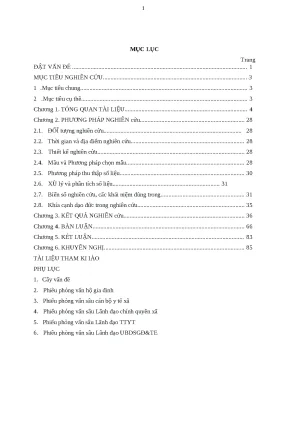 Luận văn thực trạng và một số yếu tố liên quan đến hoạt động khám chữa bệnh miễn phí cho trẻ em dưới 6 tuổi ở trạm y tế xã huyện chương mỹ tỉnh hà tây năm 2006