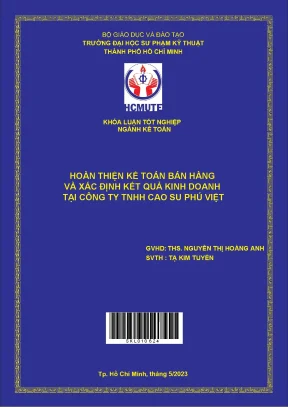 Hoàn thiện kế toán bán hàng và xác định kết quả kinh doanh tại công ty tnhh cao su phú việt