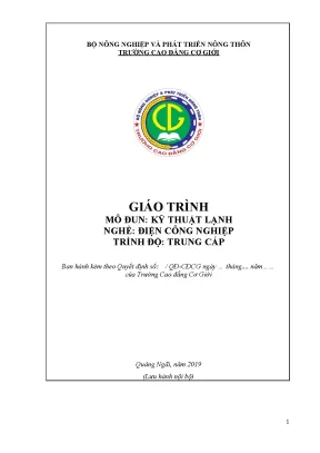 Giáo trình kỹ thuật lạnh nghề điện công nghiệp trung cấp