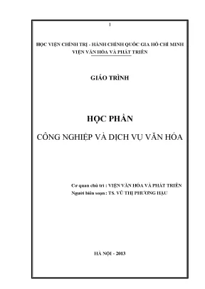 Giáo trình công nghiệp văn hóa