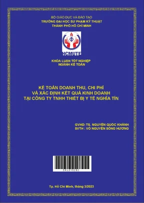 Kế toán doanh thu chí phí và xác định kết quả kinh doanh tại công ty tnhh thiết bị y tế nghĩa tín