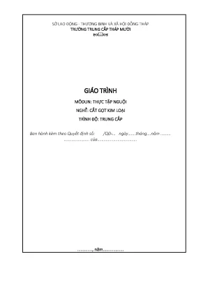 Giáo trình thực tập nguội nghề cắt gọt kim loại trình độ trung cấp