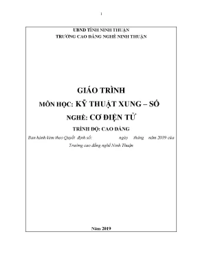 Giáo trình kỹ thuật xung số nghề cơ điện tử trình độ cao đẳng trường cao đẳng nghề ninh thuận