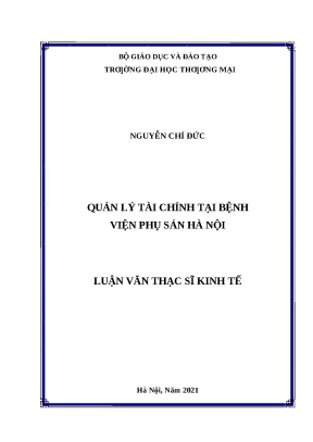 Luận văn thạc sĩ quản lý tài chính tại bệnh viện phụ sản hà nội