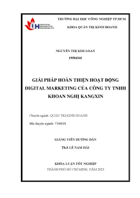 Giải pháp hoàn thiện hoạt động digital marketing của công ty tnhh khoan nghị kangxin