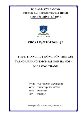 Thực trạng huy động vốn tiền gửi tại ngân hàng tmcp sài gòn hà nội pgd long thành