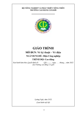 Giáo trình vẽ kỹ thuậtvẽ điện nghề điện công nghiệp cao đẳng